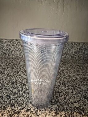 Clear Reusable Emma Chamberlain Coffee Travel Tumbler w/o straw